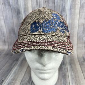 Vintage Billabong Snapback Hat Geometric Embroidered Rope Stitching Brown RARE